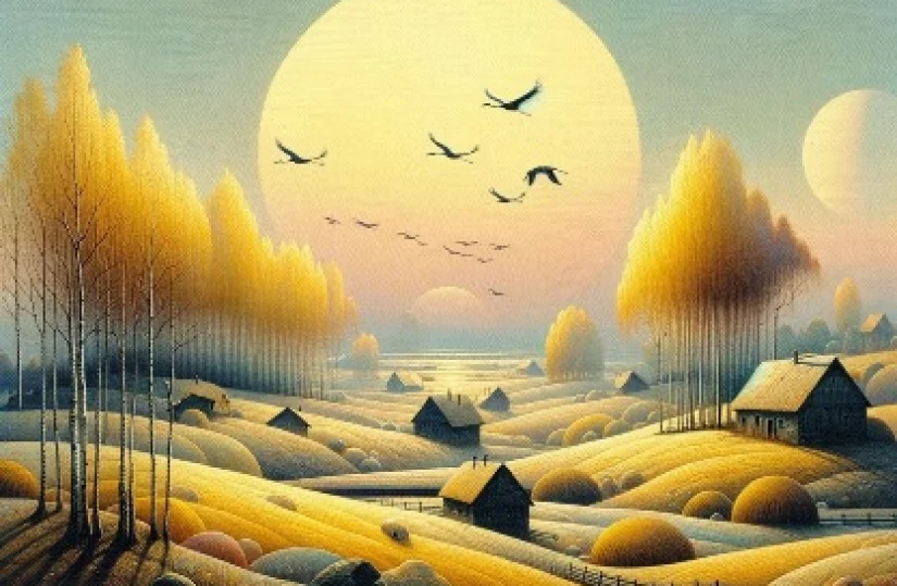 В светло-жёлтых берёзках...