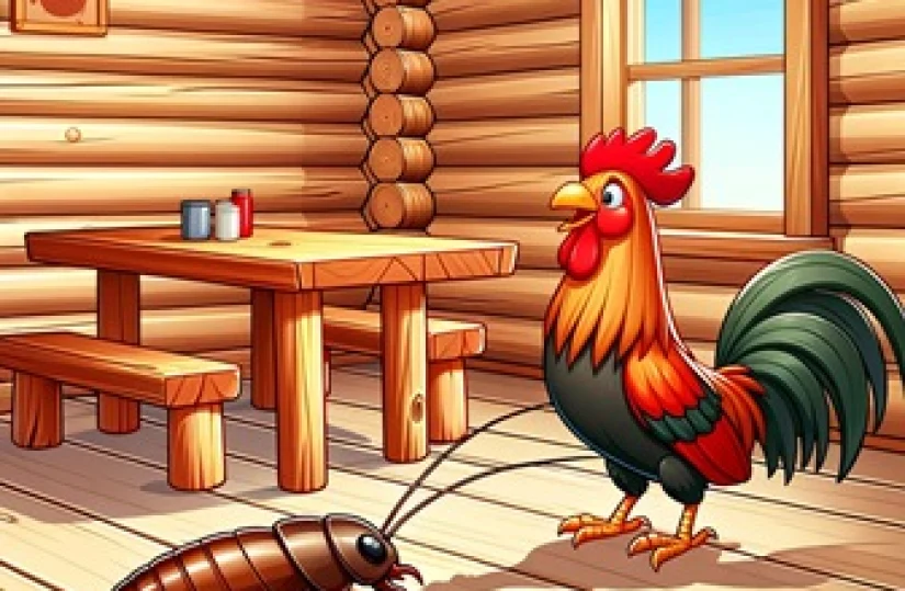 Петух и хвастливый таракан Сказка в стихах Петух и хвастливый таракан Сказка в стихах