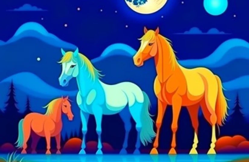 Бродят кони расписные...