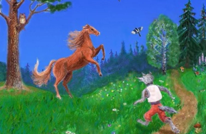 Волк и мужик Сказка в стихах