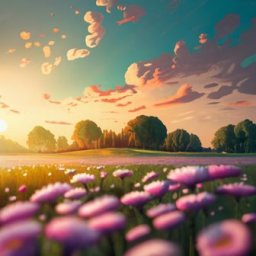 В лугах задумчивых с цветами...