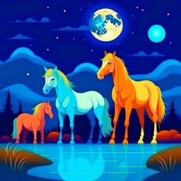 Бродят кони расписные...