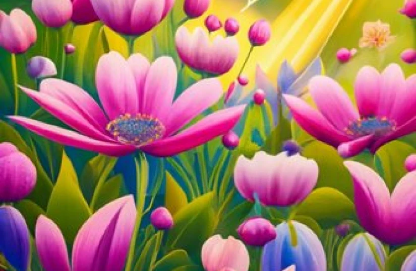 Заря румяна и игрива...